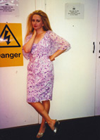 Cathryn Pope backstage as Nedda at Holland Park-August 1995